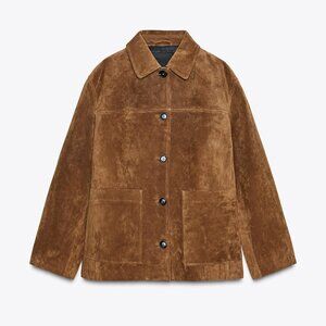ZARA SUEDE LEATHER JACKET ZW COLLECTION LIMITED EDITION